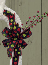 Load image into Gallery viewer, Christmas Polka Dots Candy Cane Door Hanger