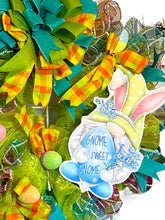Load image into Gallery viewer, Gnome Sweet Gnome Bunny Easter Wreath