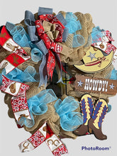 Load image into Gallery viewer, Cowboy Wreath, Rodeo Wreath