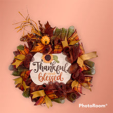 Load image into Gallery viewer, Thankful and Blessed Wreath