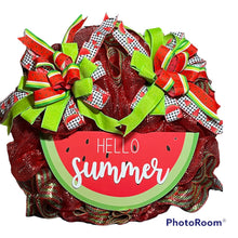 Load image into Gallery viewer, Hello Summer Watermelon Wreath