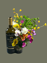 Load image into Gallery viewer, Wine Bottle Flower Bouquet Host Gift Birthday Gift Housewarming Gift