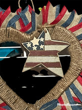 Load image into Gallery viewer, Heart Patriotic Wreath