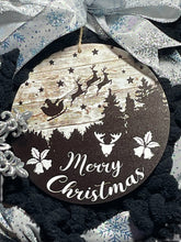 Load image into Gallery viewer, Merry Christmas Ribbon and Yarn Wreath