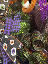 Load image into Gallery viewer, Halloween Spooky Eyes Witch Hat Wreath