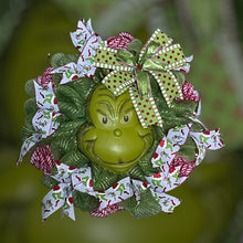 Load image into Gallery viewer, Christmas Green Monster Wreath