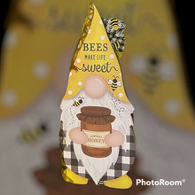 Load image into Gallery viewer, Bees Make Life Sweet Wreath Gnome Spring Wreath Summer Wreath