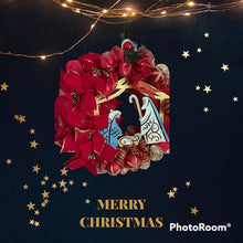 Load image into Gallery viewer, Nativity Christmas Wreath