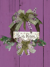 Load image into Gallery viewer, He Is Risen! Grapevine Wreath, Easter Wreath