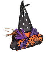 Load image into Gallery viewer, Halloween Vine/Fabric Witch Wreath