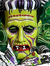 Load image into Gallery viewer, Vintage Frankenstein Monster Wreath Halloween Decor Halloween Wreath