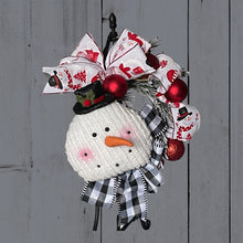 Load image into Gallery viewer, Snowman Wreath Winter Wreath Christmas Decor