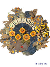 Load image into Gallery viewer, Sunflower Welcome Wreath Spring Wreath Summer Wreath