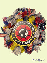 Load image into Gallery viewer, Proud and Strong Marines Wreath