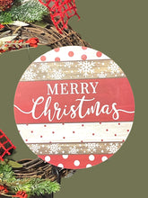 Load image into Gallery viewer, Merry Christmas Floral Grapevine Wreath Christmas Decor
