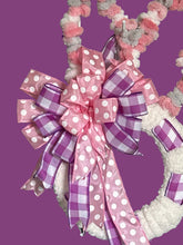 Load image into Gallery viewer, Ribbon and Yarn Easter Bunny Wreath