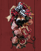 Load image into Gallery viewer, Red and Black Christmas Swag