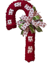 Load image into Gallery viewer, Peppermint Theme Candy Cane Wreath