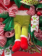 Load image into Gallery viewer, Green Monster Christmas Wreath