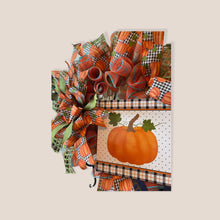 Load image into Gallery viewer, Fall Pumpkin Wreath, Thanksgiving Wreath, Fall Wreath. Autumn Decor