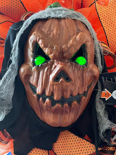 Load image into Gallery viewer, Halloween Light-up Pumpkin Mask With Hood Wreath