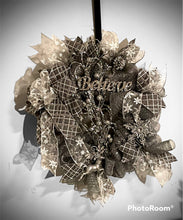 Load image into Gallery viewer, Believe Silver Christmas Wreath