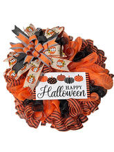 Load image into Gallery viewer, Happy Halloween Wreath