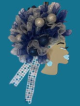 Load image into Gallery viewer, Blue and Silver Christmas DIVA Wreath