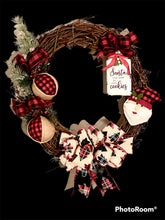 Load image into Gallery viewer, Farmhouse Santa Stop Here Grapevine Christmas Wreath