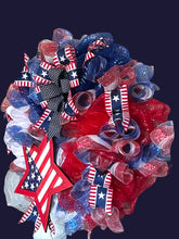 Load image into Gallery viewer, Red White and Blue Wreath