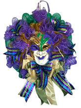 Load image into Gallery viewer, Mardi Gras Wreath, Mardi Gras Decor, Fat Tuesday