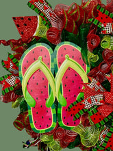 Load image into Gallery viewer, Watermelon Flip Flop Wreath