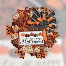 Load image into Gallery viewer, Happy Halloween Pumpkin Wreath