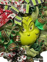 Load image into Gallery viewer, Christmas Green Monster Wreath