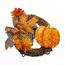 Load image into Gallery viewer, Pumpkin Fall Grapevine Wreath