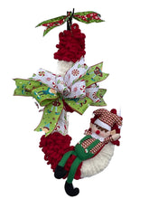 Load image into Gallery viewer, Elf Candy Cane Door Hanger Christmas Decor