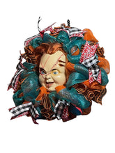 Load image into Gallery viewer, Chucky Halloween Wreath