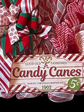 Load image into Gallery viewer, Candy Cane Wreath