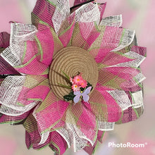Load image into Gallery viewer, Petal Flower Wreath Pink and Green