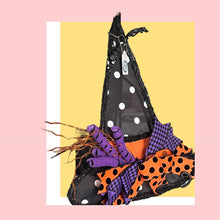 Load image into Gallery viewer, Halloween Vine/Fabric Witch Wreath