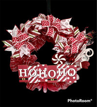Load image into Gallery viewer, Ho Ho Ho Christmas Candy Wreath