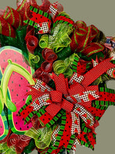 Load image into Gallery viewer, Watermelon Flip Flop Wreath