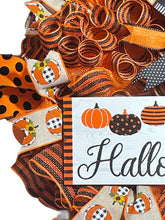 Load image into Gallery viewer, Happy Halloween Pumpkin Wreath