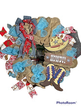 Load image into Gallery viewer, Cowboy Wreath, Rodeo Wreath