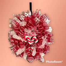 Load image into Gallery viewer, Candy Cane Wreath
