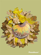 Load image into Gallery viewer, Welcome Sunflower Wreath