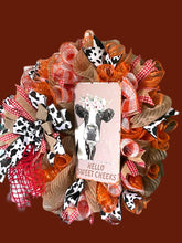 Load image into Gallery viewer, Hello Sweet Cheeks Farmhouse Cow Wreath