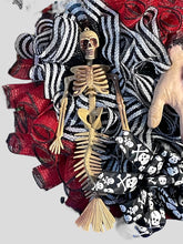 Load image into Gallery viewer, Zombie Hand Skeleton Halloween Wreath