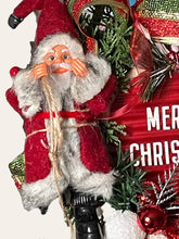 Load image into Gallery viewer, Santa Merry Christmas Wreath Christmas Decor