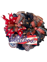 Load image into Gallery viewer, Patriotic Welcome Wreath